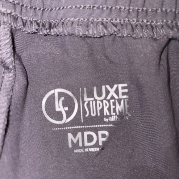 AllHeart Size Medium-P Unisex Drawstring Scrub Pants Straight Leg Gray - Picture 2 of 8